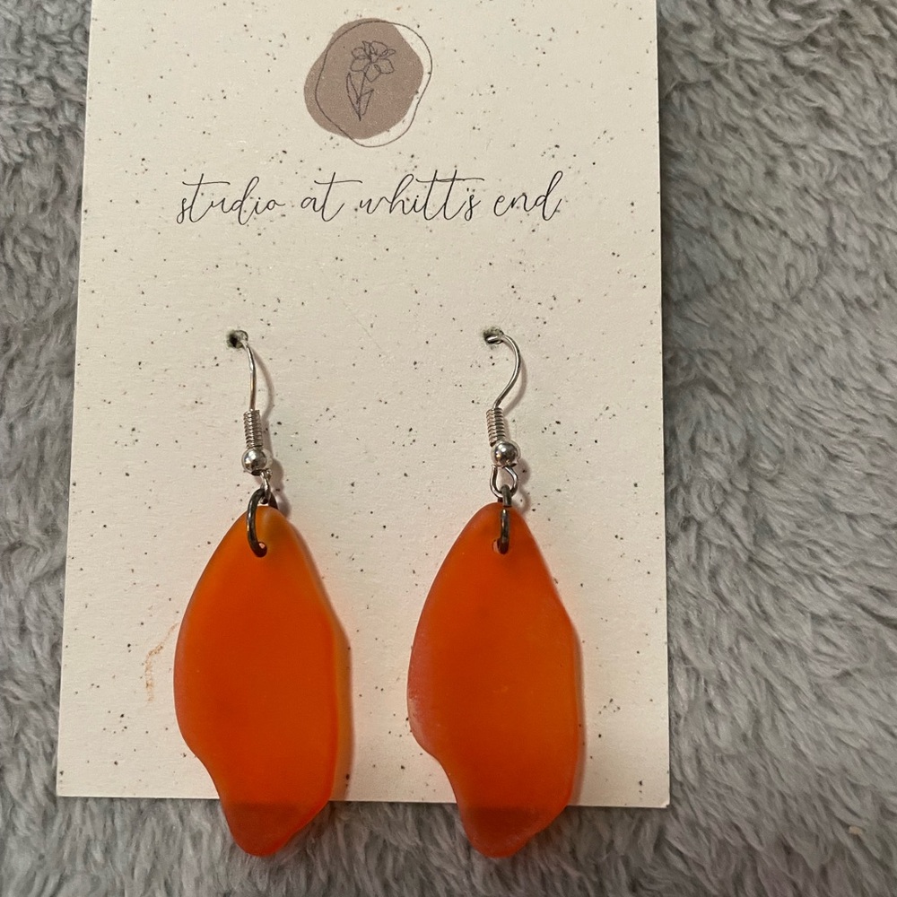 Orange Dangle Earrings